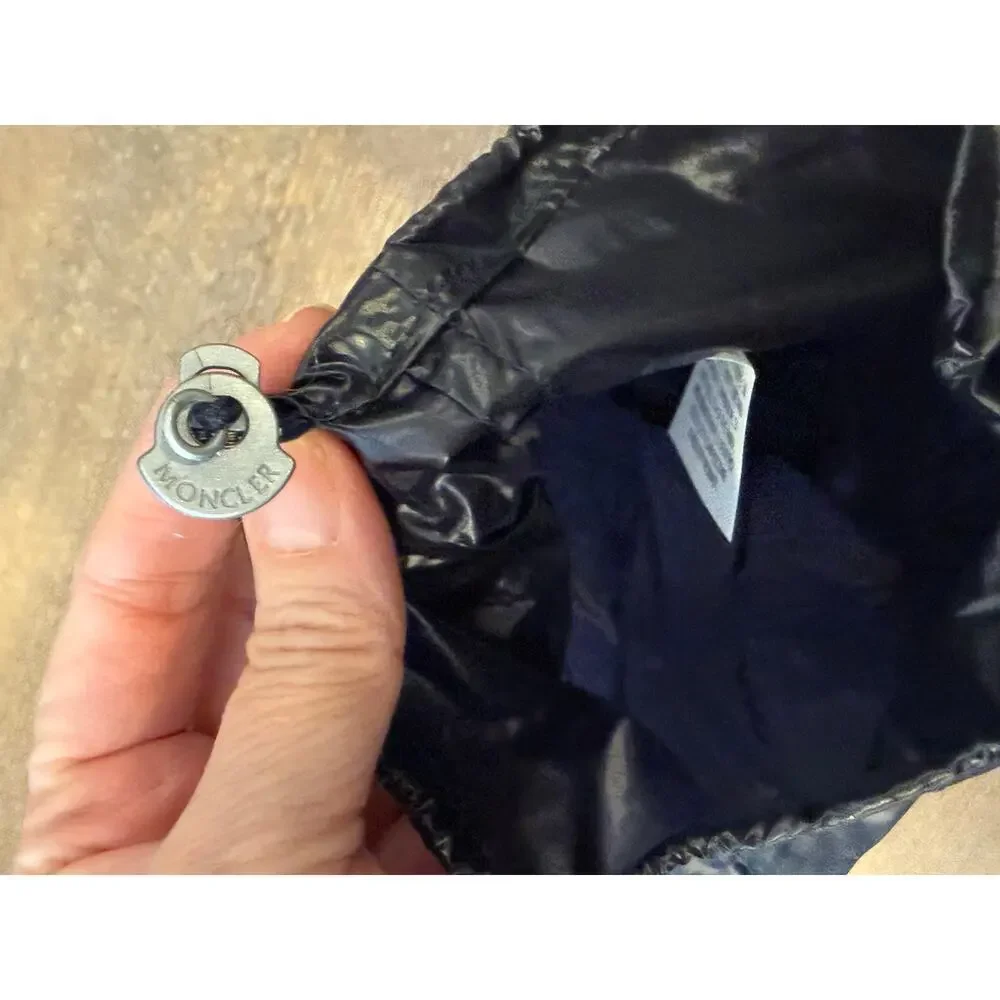 MONCLER Black Drawstring Pouch Bag Carrying Case